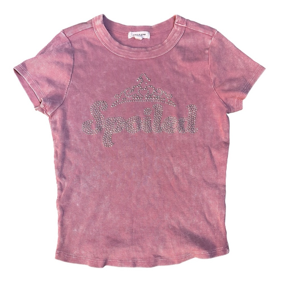 Stitch and Pine, pink spoiled tee, small